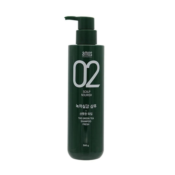 amos PROFESSIONAL The Green Tea Shampoo [Fresh - For Oily Scalp] 500g - Sura