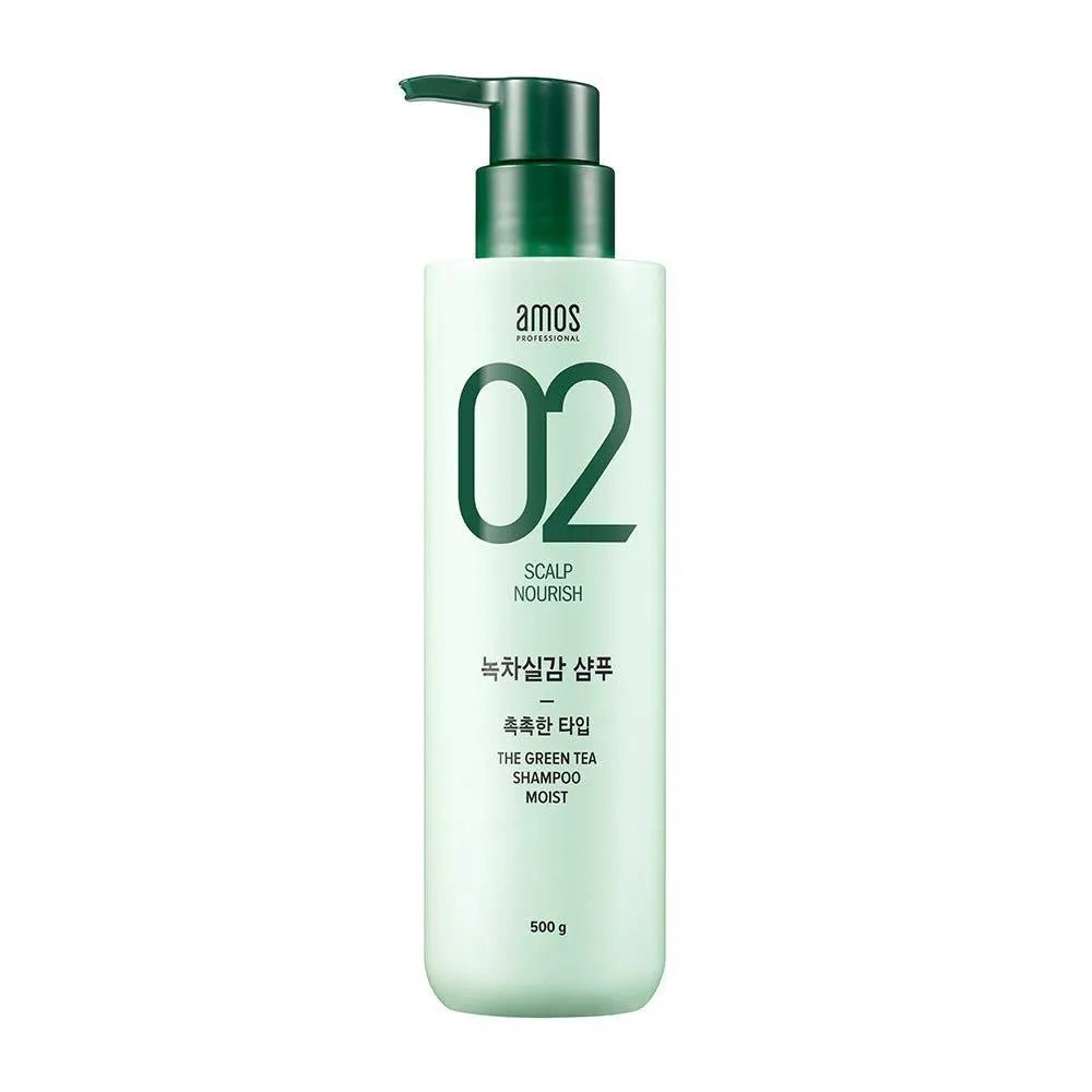 amos PROFESSIONAL The Green Tea Shampoo [Moist - For Normal/Dry Scalp] 500g - Sura