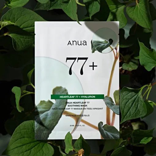 Anua HEARTLEAF 77% SOOTHING SHEET MASK 25ml X 10ea - Sura