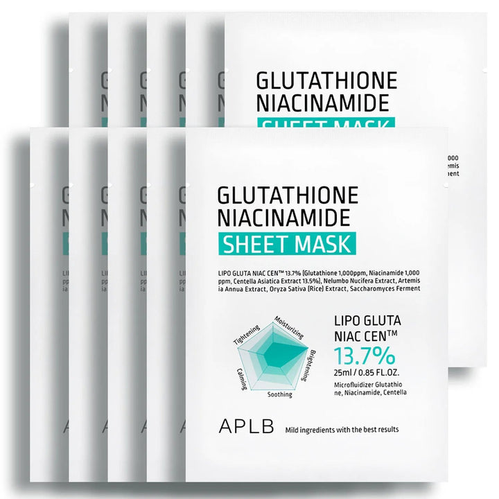 APLB Glutathioine Niacinamide Sheet Mask 25ml 10ea - Sura