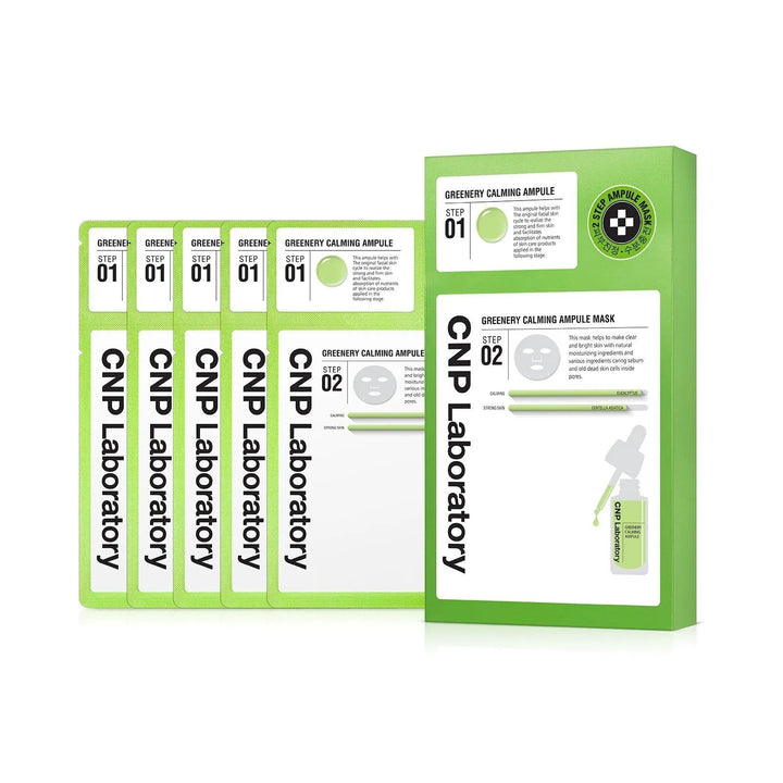 CNP 2 - Step Greenery Calming Ampule Mask 5 Sheets - Sura
