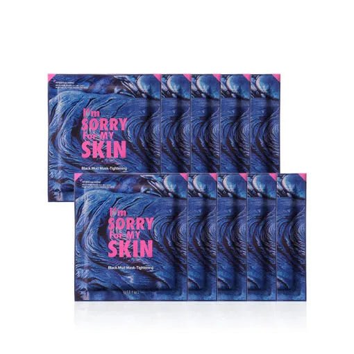 [I'm Sorry For My Skin] Black Mud Mask 18g*10ea #Tightening - Sura