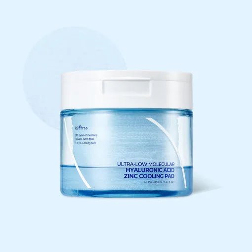 Isntree Ultra - Low Molecular Hyaluronic Acid Zinc Cooling Pad 150ml(60P) - Sura