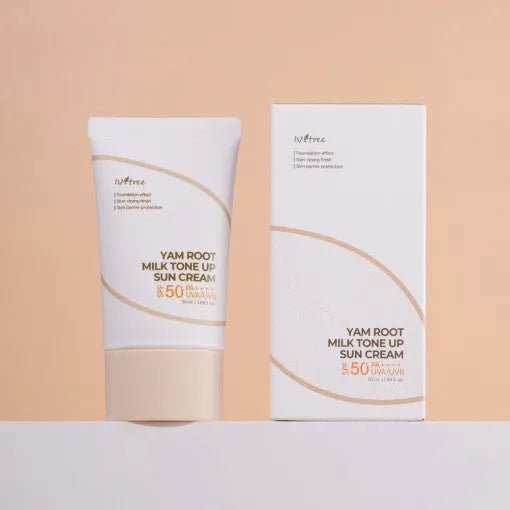 Isntree YAM ROOT MILK TONE UP SUN CREAM 50ml SFP50+ PA++++ - Sura