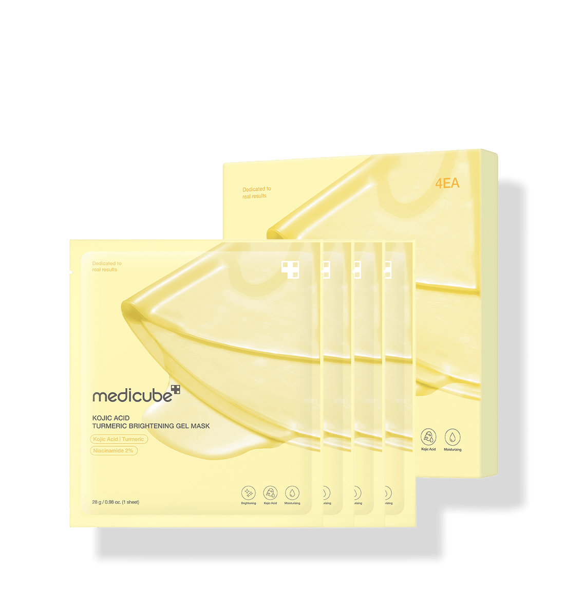 medicube Kojic Acid Turmeric Brightening Gel Mask 28g*4ea - Sura