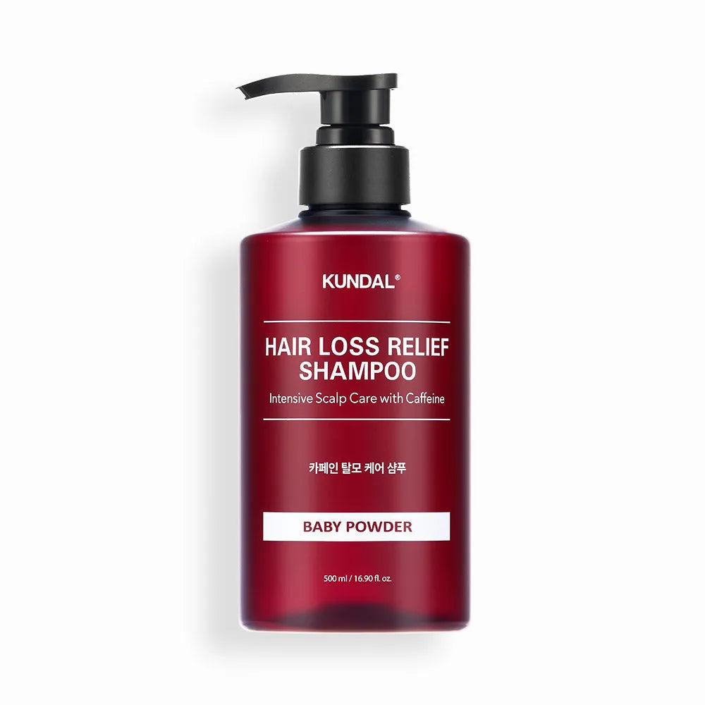 KUNDAL HAIR LOSS RELIEF SHAMPOO Intensive Scalp Care with Caffeine 500ml #BABY POWDER - Sura