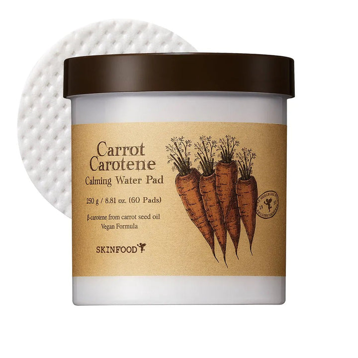 SKINFOOD Carrot Carotene Calming Water Pad 250g (60 Pads) - Sura