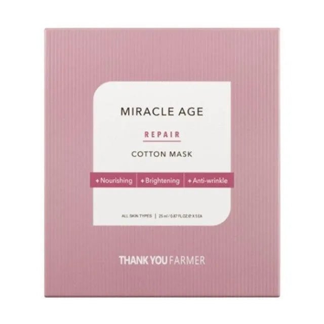 [THANK YOU FARMER] Miracle Age Repair Cotton Mask 25ml X 5ea - Sura