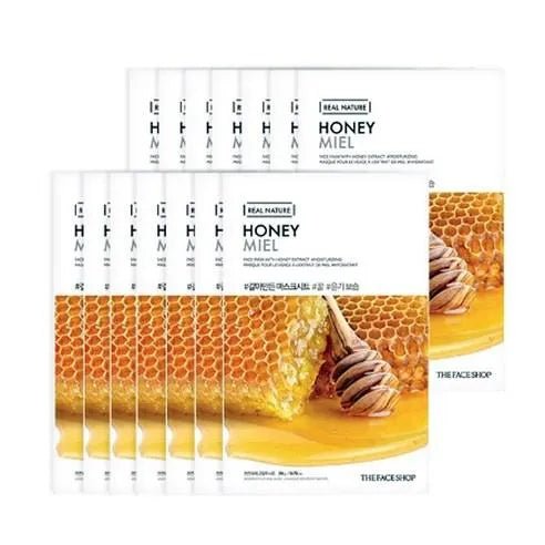 THE FACE SHOP REAL NATURE Face Mask #Honey (20g X 10ea) - Sura