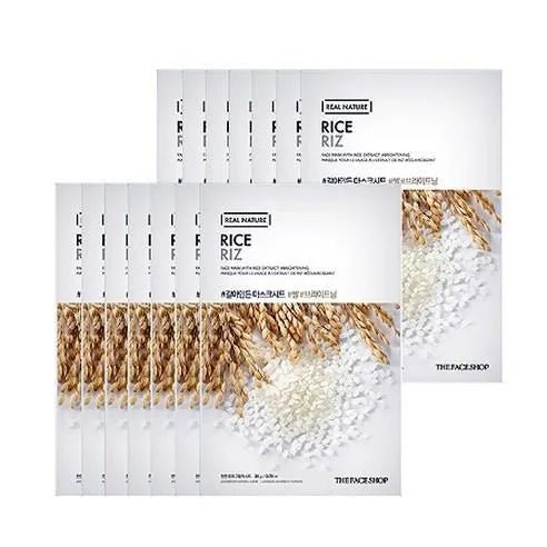 THE FACE SHOP REAL NATURE Face Mask #Rice (20g X 10ea) - Sura