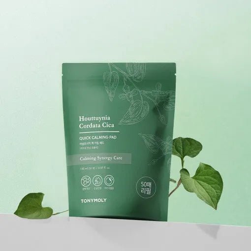 TONYMOLY Houttuynia Cordata Cica Quick Calming Pad (Refill Pack) 150ml (50ea) - Sura