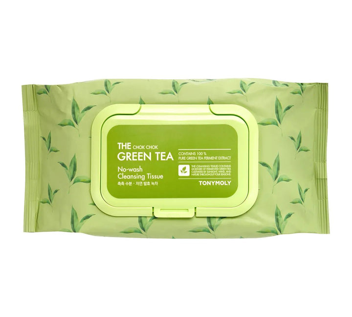 TONYMOLY The Chok Chok Green Tea No Wash Cleansing Tissue 100ea - Sura