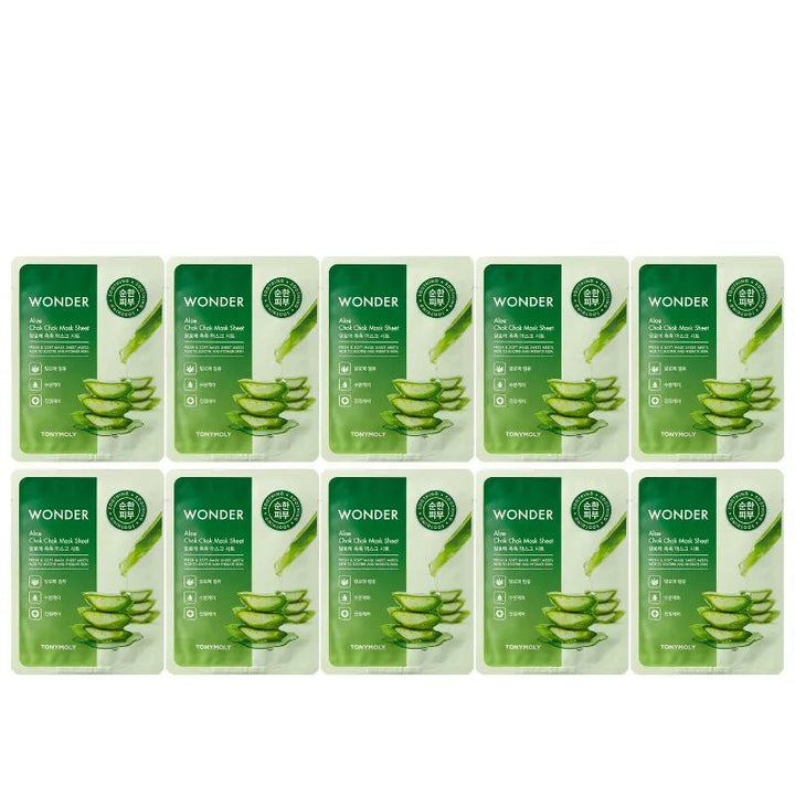 TONYMOLY Wonder Aloe Chok Chok Mask Sheet 22g X 10ea - Sura