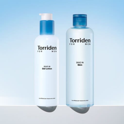 Torriden Dive In For Men Low Molecular Hyaluronic Acid Skin 300ml+Gel Lotion 200ml Set - Sura
